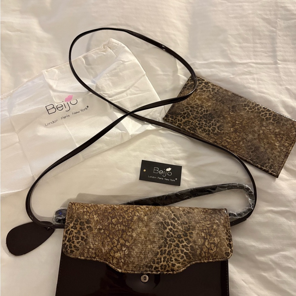 Beijo Brown and Black Crossbody Bag